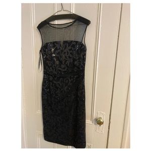 Black Sequin Ralph Lauren Dress - ALTERED (Back Taken In Slightly)